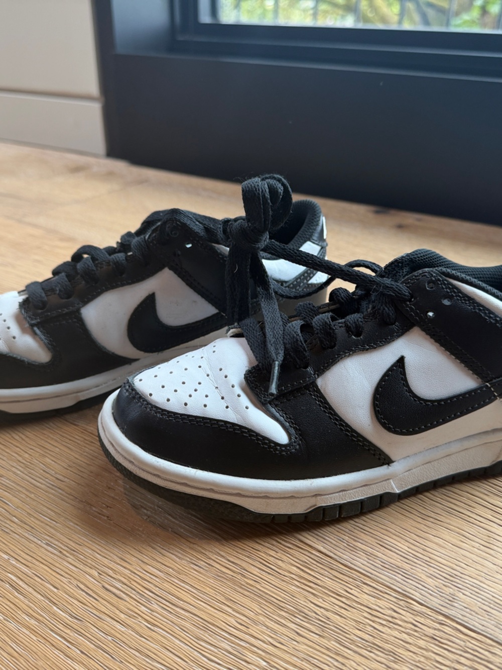 Gently used; Black and White Kids Sneakers - Classic Low-Top
